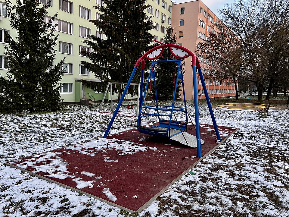 Wheelchair Accessible Playground Swing, Troyská, Košice, SL.jpg