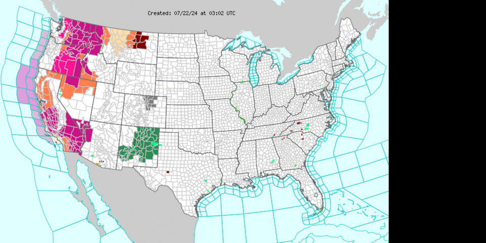 Hurricane 7 Day Forecast and NWS CONUS Hazard Map from NOAA's National Weather Service (SVS5321 - MC S2 02 NOAA weather service dis).png