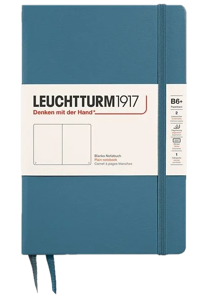 Blue Leuchtturm1917 hardcover notebook.